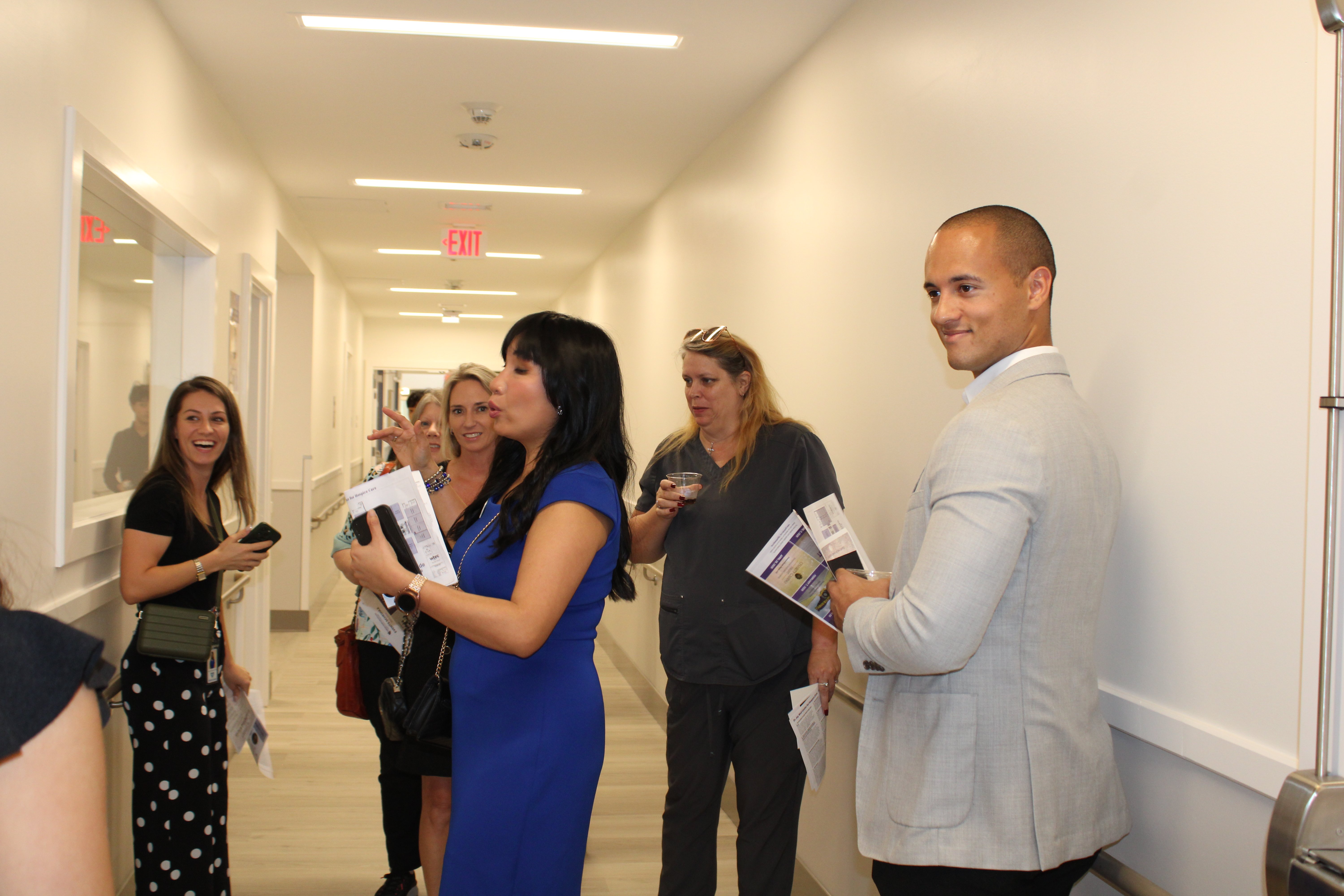 Guests tour the new care center