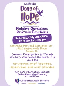 Days Of Hope - Bereavement Camp Flyer